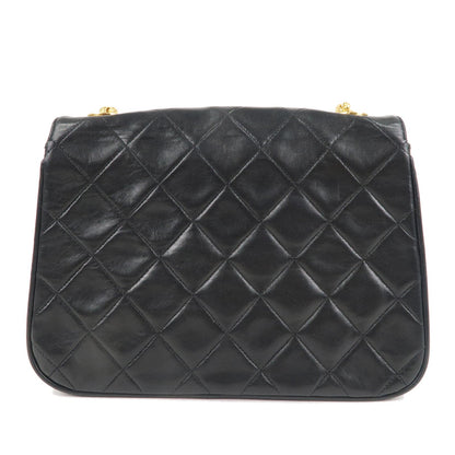 CHANEL Matelasse Lamb Skin Bijoux Chain Shoulder Bag Black
