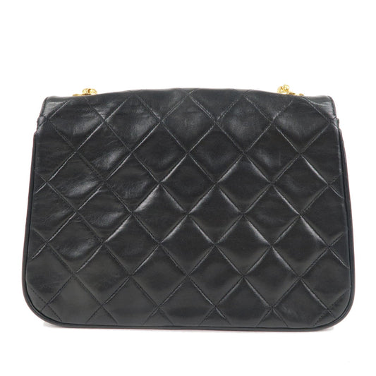 CHANEL Matelasse Lamb Skin Bijoux Chain Shoulder Bag Black