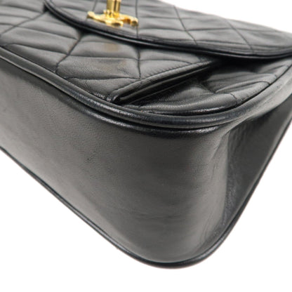 CHANEL Matelasse Lamb Skin Bijoux Chain Shoulder Bag Black
