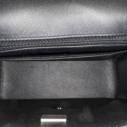 Black Chanel Mini Square Classic Patent So Black Single Flap Crossbody Bag
