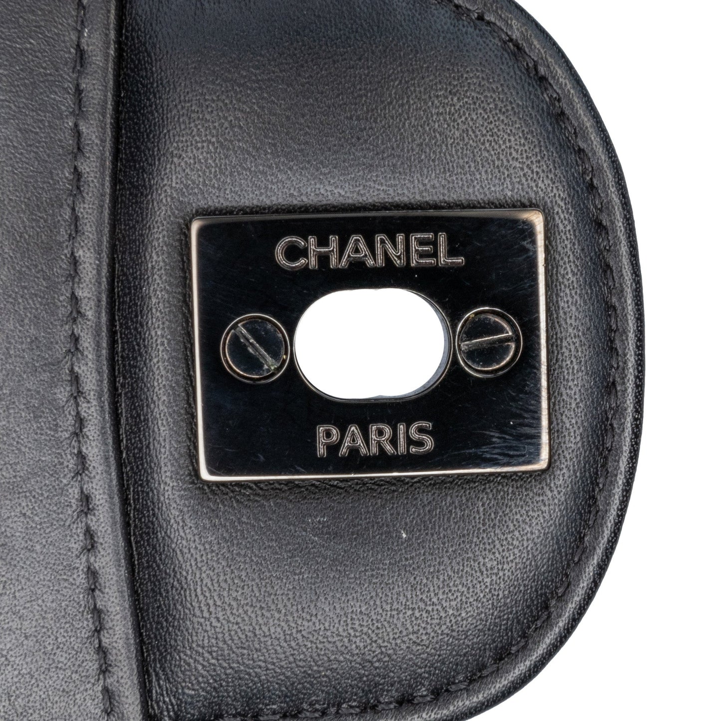 Black Chanel Mini Square Classic Patent So Black Single Flap Crossbody Bag