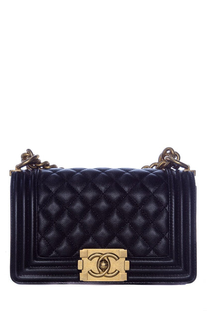 Chanel Black Small Boy Bag GHW Handbag