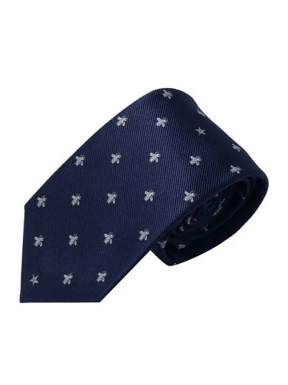 Gucci Bee Silk Tie Navy