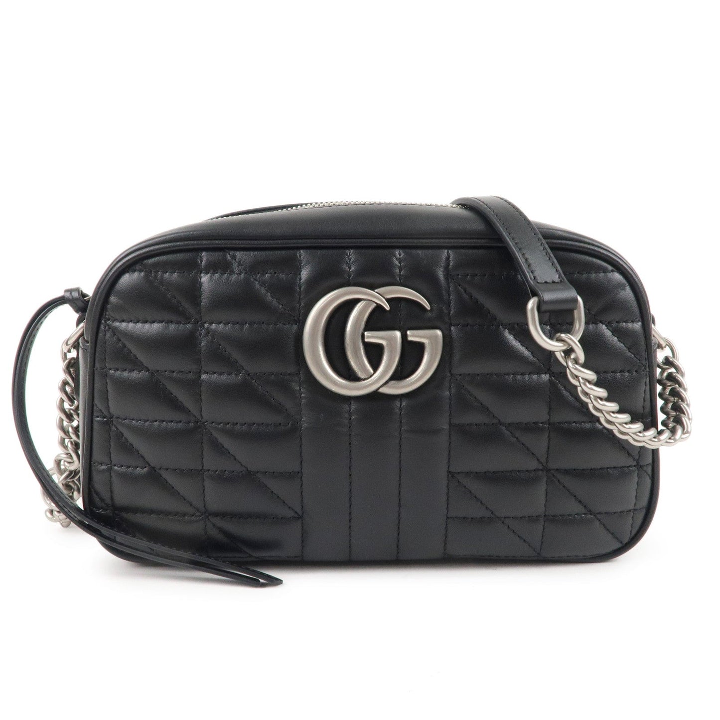 CHANEL Triple Coco Chain Caviar Skin Chain Tote Bag Black A03675