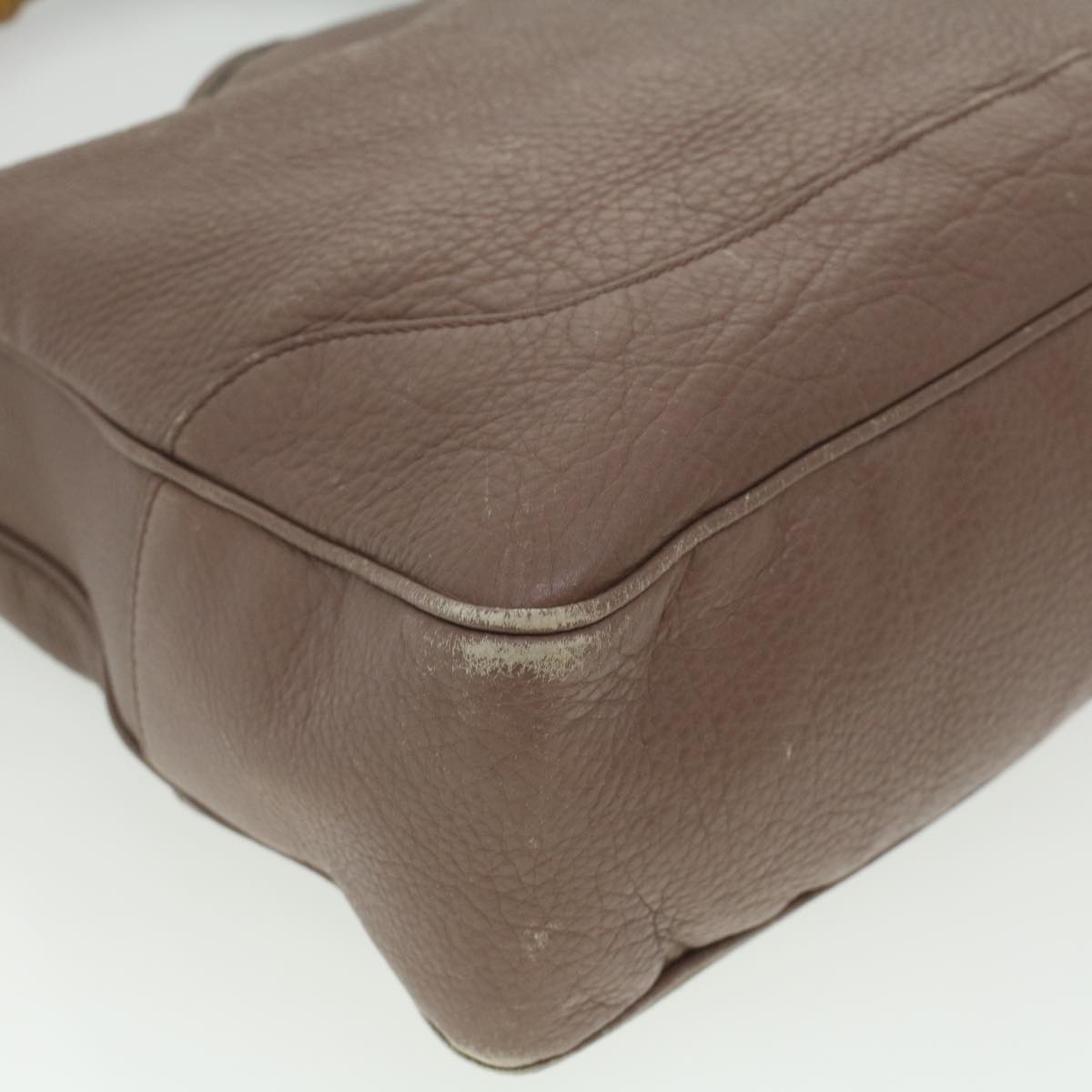 GUCCI Bamboo Hand Bag Leather 2way Pink Brown 282315 Auth 37362