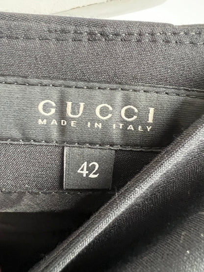 Gucci Black Leggings with Mesh & Ankle Zip Details Size IT 42 (UK 10)