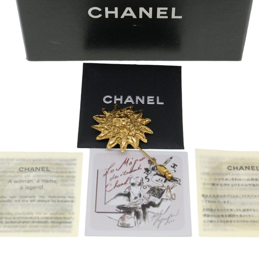 CHANEL Brooch metal Gold CC 38119
