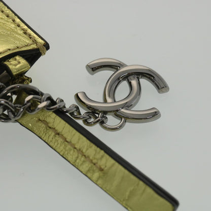 CHANEL Clutch Bag Metallic Leather Gold A82164 CC 38172