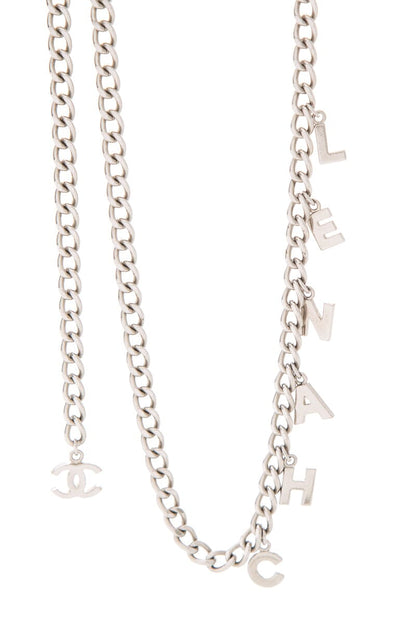 Chanel 2006 Silver Chain Letter Charm Belt
