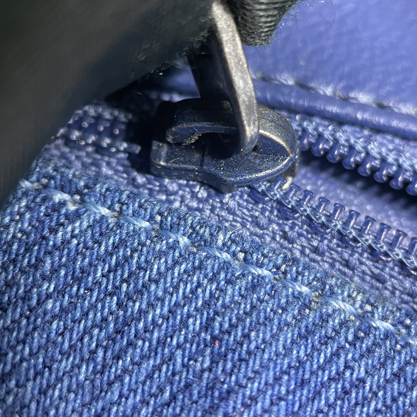 Blue Chanel Large Quilted Denim Boy Flap Crossbody Bag