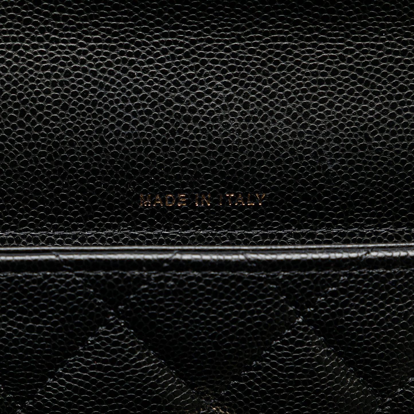 Black Chanel Caviar Quilted Phone Holder Wallet on Chain Crossbody Bag