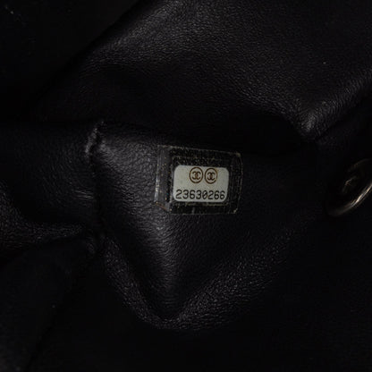 Black Chanel Mini Square Classic Patent Chevron Flap Crossbody Bag
