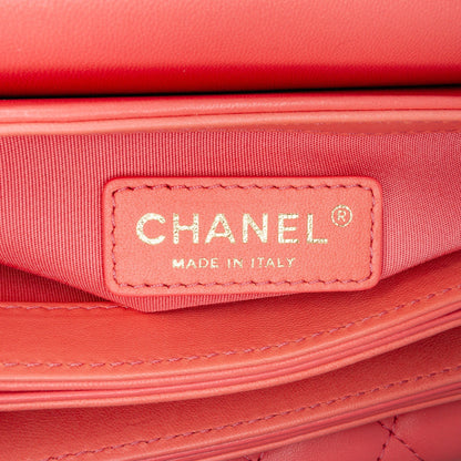 Chanel Sac CC Quilted Lambskin Handle Tied Flap