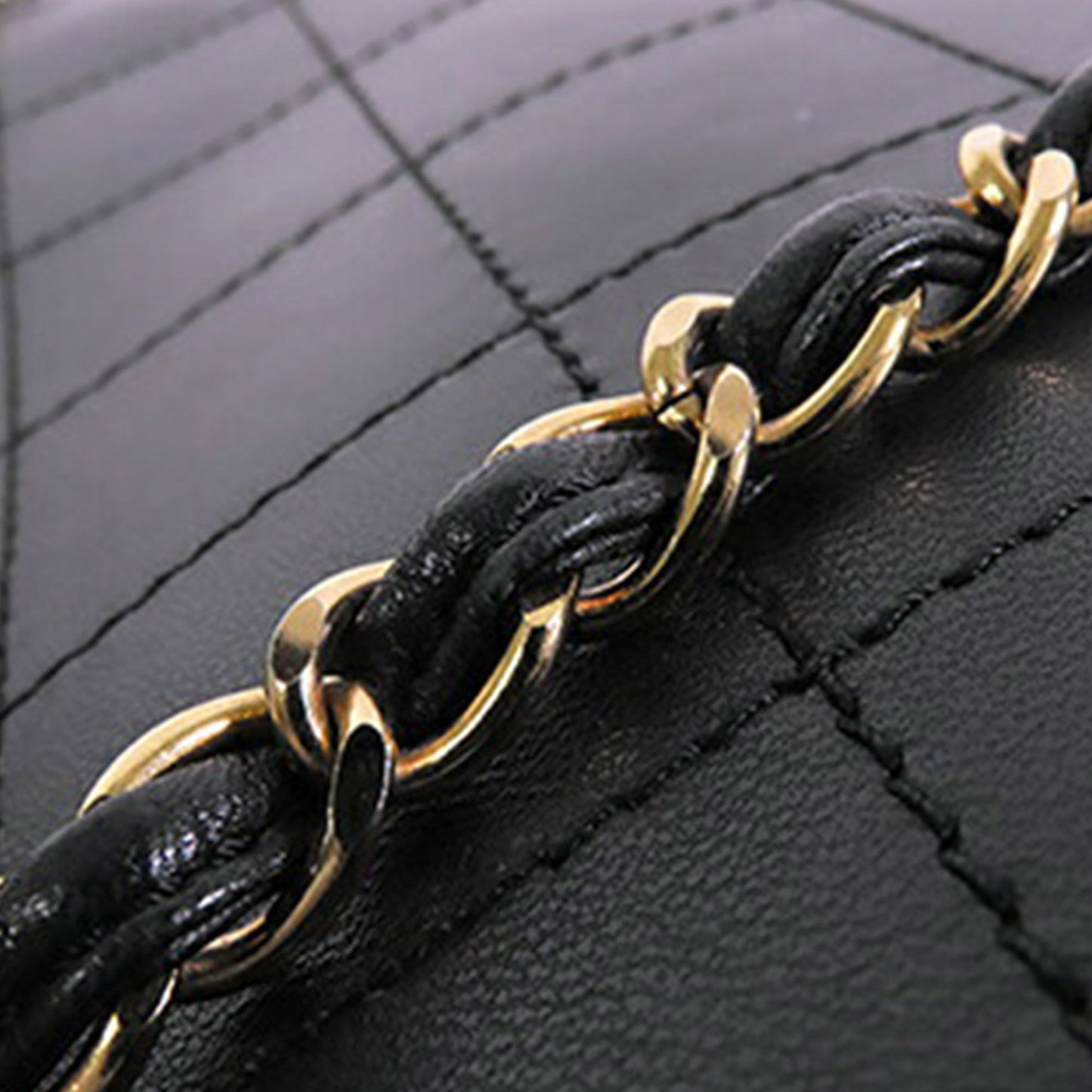 Black Chanel Quilted Lambskin Round Flap Bag