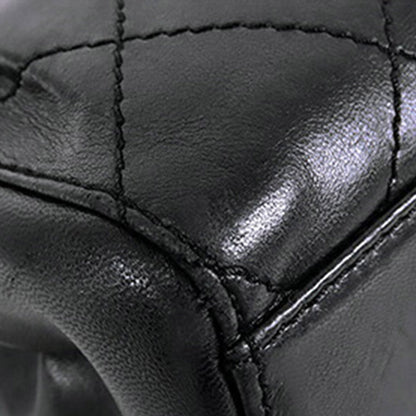 Black Chanel Quilted Lambskin Round Flap Bag