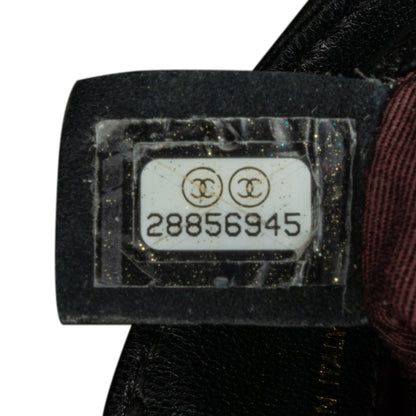 Black Chanel Lambskin Tech Me Out Clutch With Chain Crossbody Bag