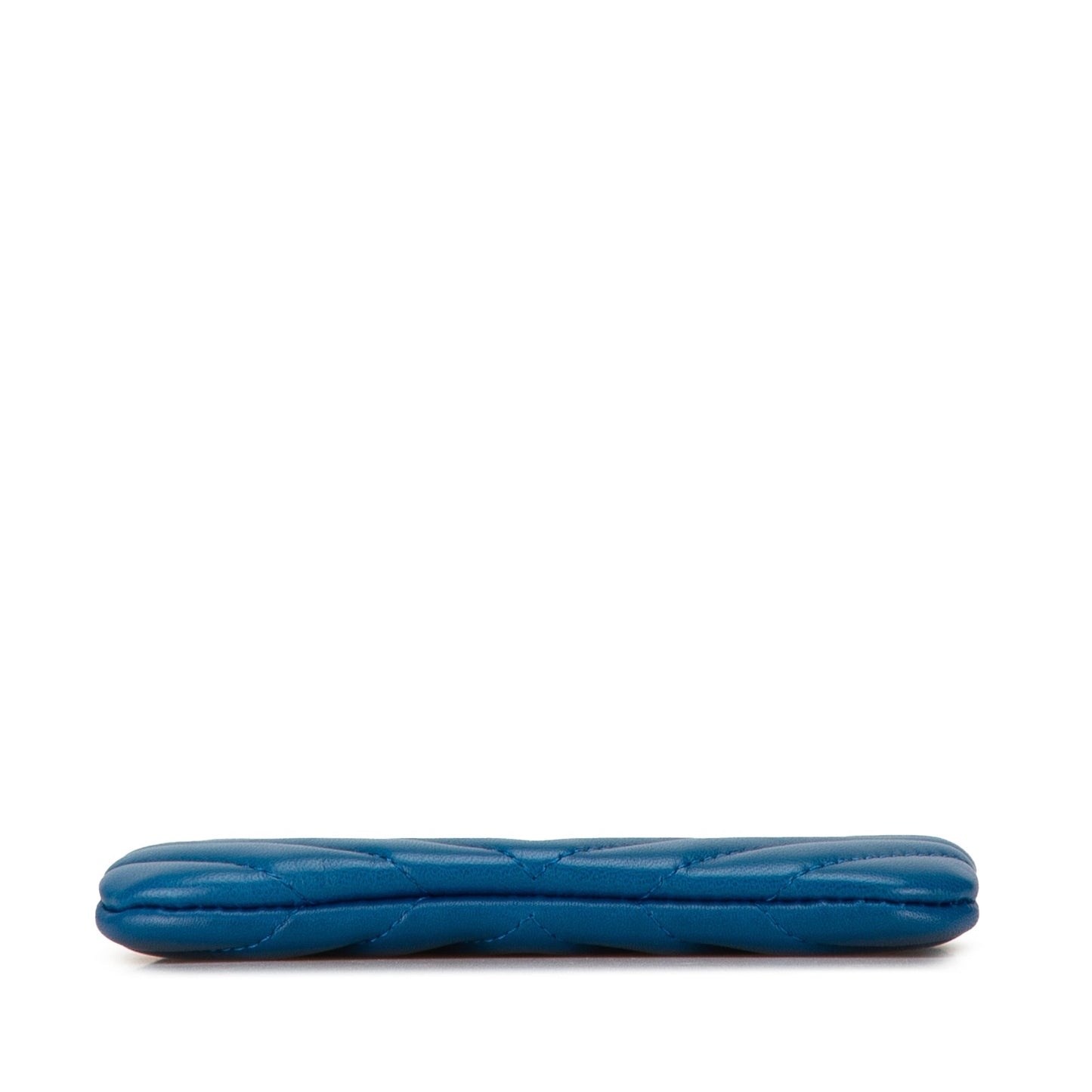 Blue Chanel Chevron Lambskin O Case Pouch