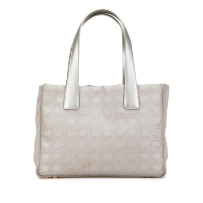 Gray Chanel New Travel Line Nylon Tote
