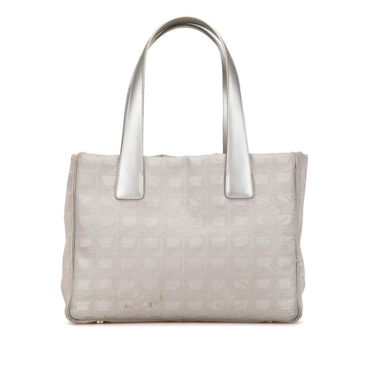 Gray Chanel New Travel Line Nylon Tote