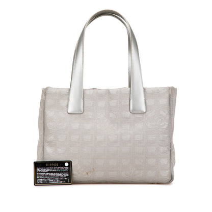 Gray Chanel New Travel Line Nylon Tote