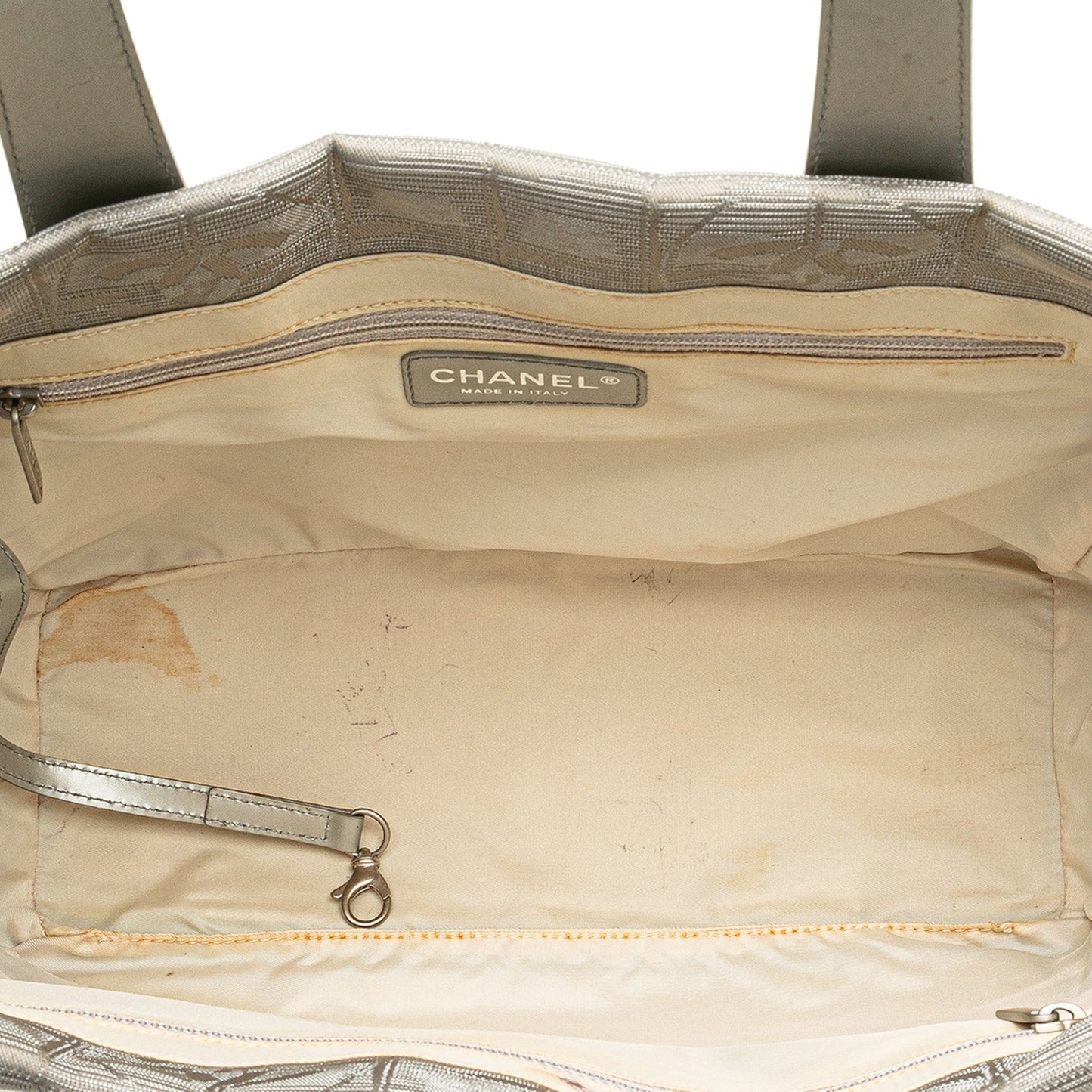 Gray Chanel New Travel Line Nylon Tote