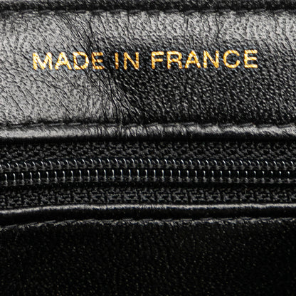 Black Chanel Jumbo Lambskin Double Sided Flap Shoulder Bag