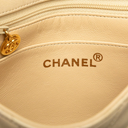 Brown Chanel Mini Square Classic Lambskin Single Flap Crossbody Bag