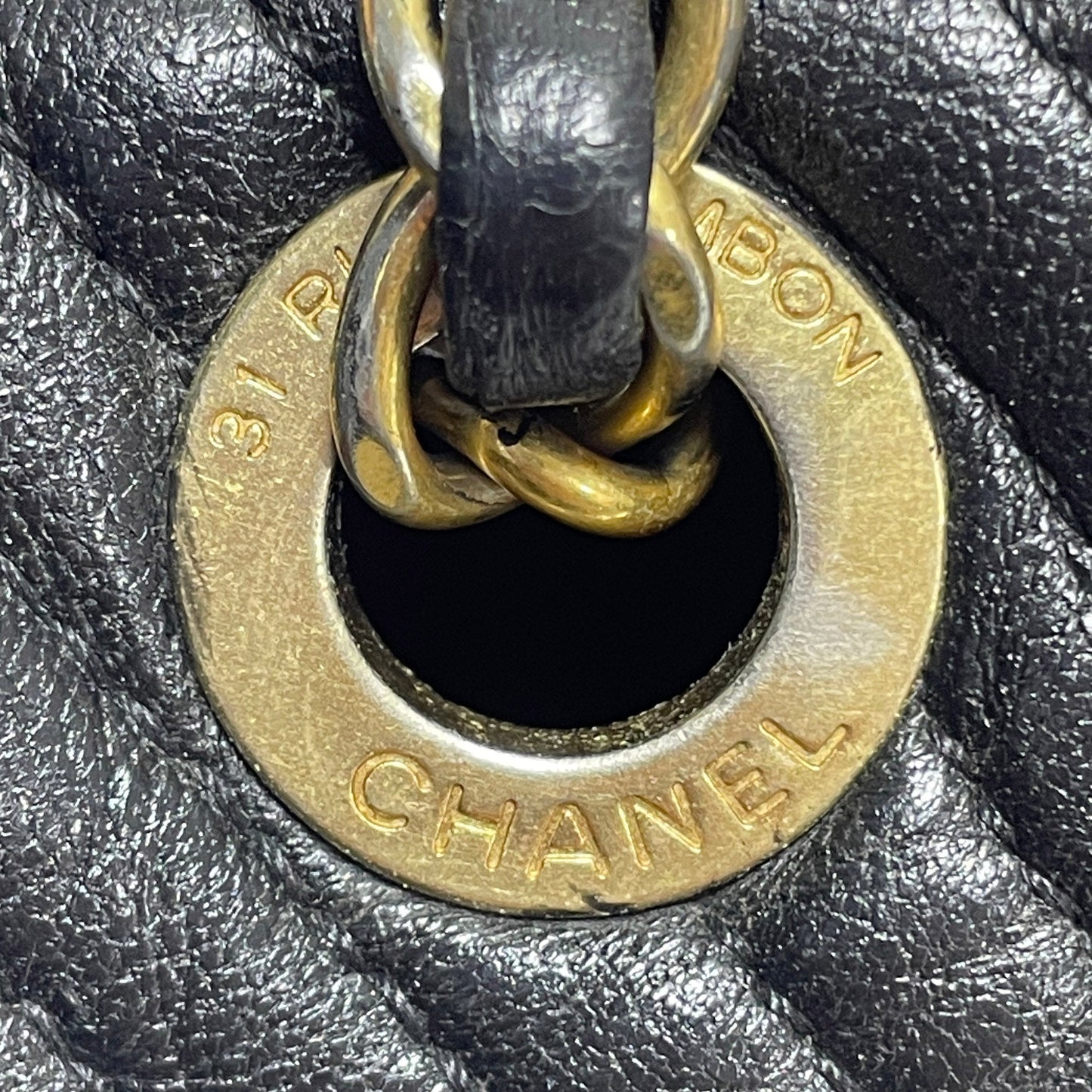 Black Chanel Small Chevron Wrinkled Lambskin Medallion Charm Surpique Flap Shoulder Bag