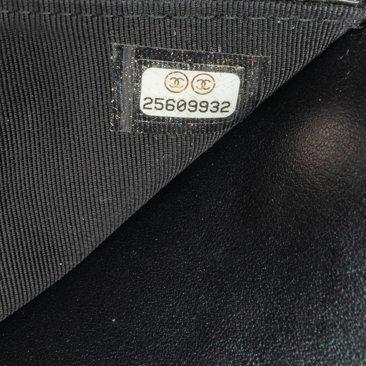 Black Chanel CC Chevron Quilted Crumpled Calfskin Wallet On Chain Crossbody Bag