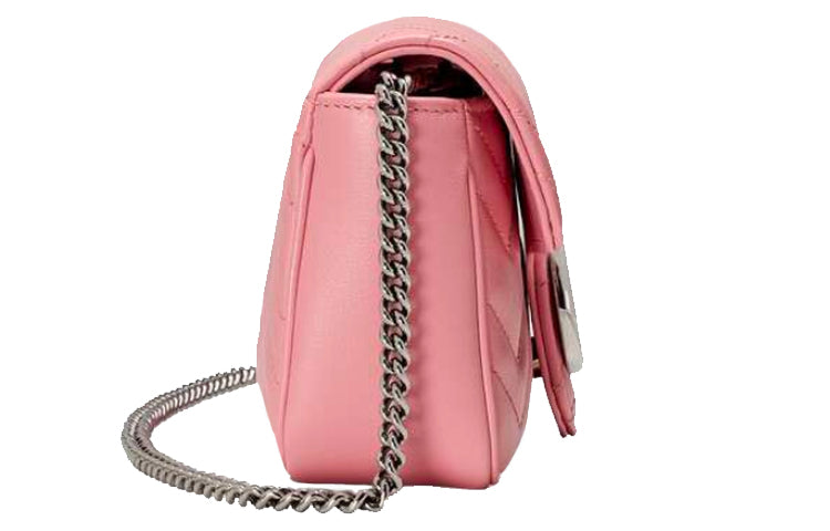 (WMNS) Gucci Marmont Series LeatherBag MIni-Size Pink 476433-DTDCP-5815