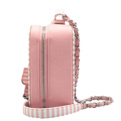 CHANEL Vanity Case Filigree CC Medium Caviar Quilted Shoulder Bag Pink