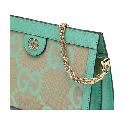 (WMNS) Gucci Ophidia Jumbo GG Small Shoulder Bag 'Beige Green Mint' 503877-UKMBG-9549