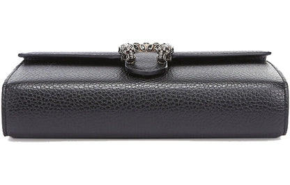 (WMNS) Gucci Dionysus Tiger Head Leather Chain Shoulder Messenger Bag Mini Black 401231-CAOGN-8176