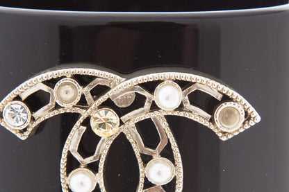 Chanel Black & Jewel Detail Cuff