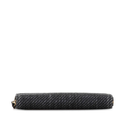Chanel Canvas Leather Small Round Zipper Wallet A81973