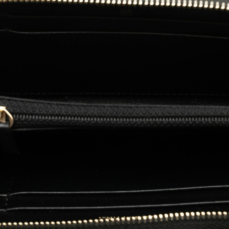 Chanel Canvas Leather Small Round Zipper Wallet A81973