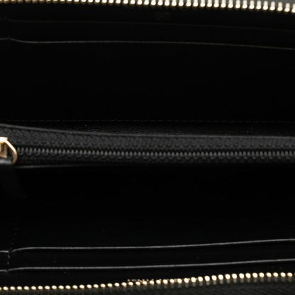 Chanel Canvas Leather Small Round Zipper Wallet A81973