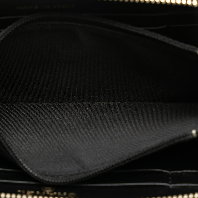 Chanel Canvas Leather Small Round Zipper Wallet A81973