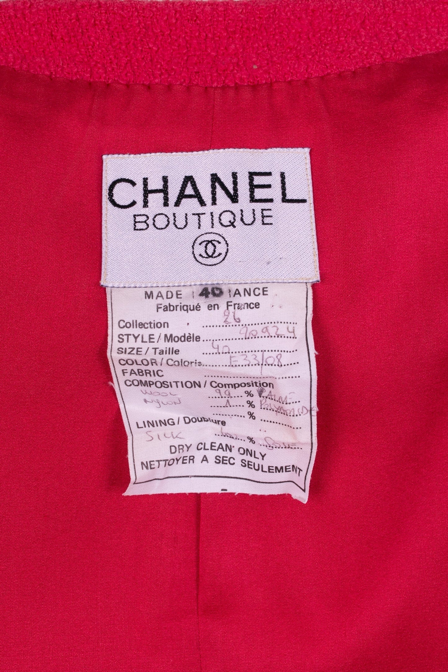 Ensemble tailleur rose Chanel