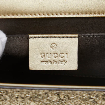 Gucci Chain Shoulder Bag 409487 Gold Leather Ladies