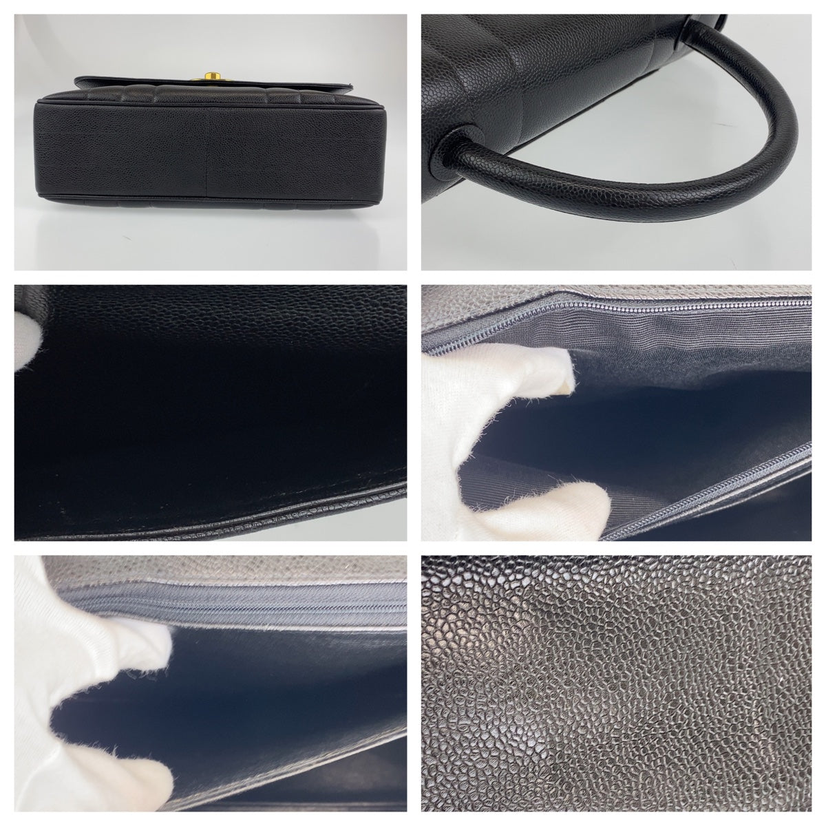 Chanel Vintage Caviar Mademoiselle Handbag Black