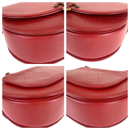 Chanel Red Leather Coco Curve Matelasse 2way Bag