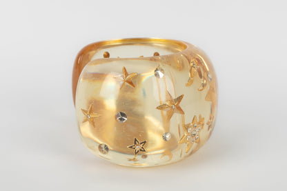 Bracelet manchette en lucite Chanel