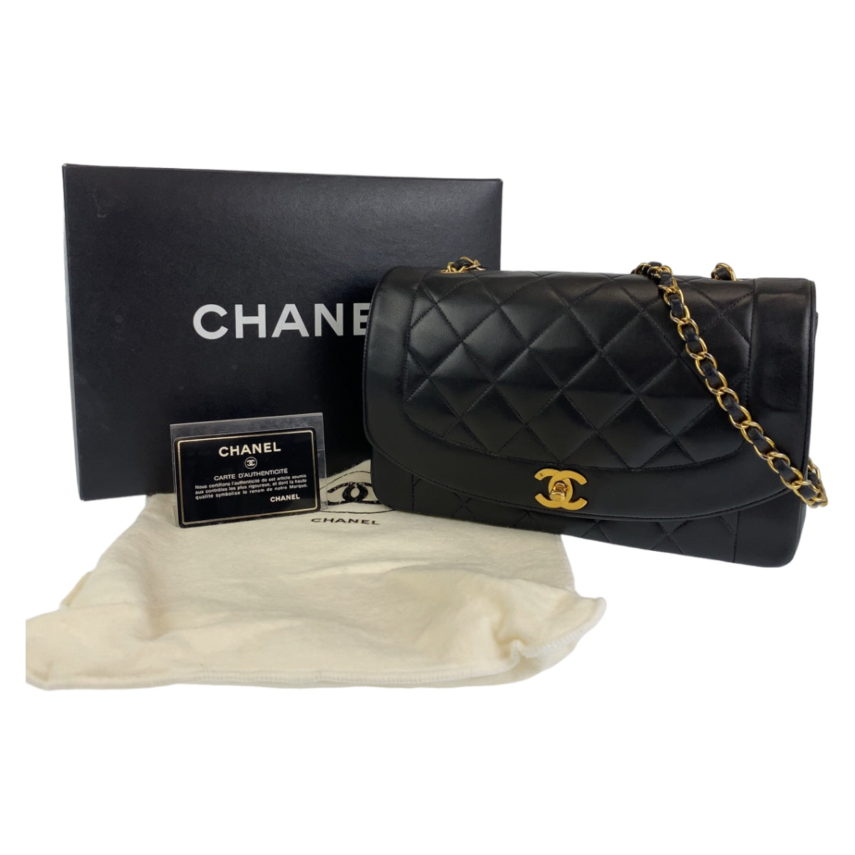 Chanel Vintage Diana Lambskin Shoulder Bag