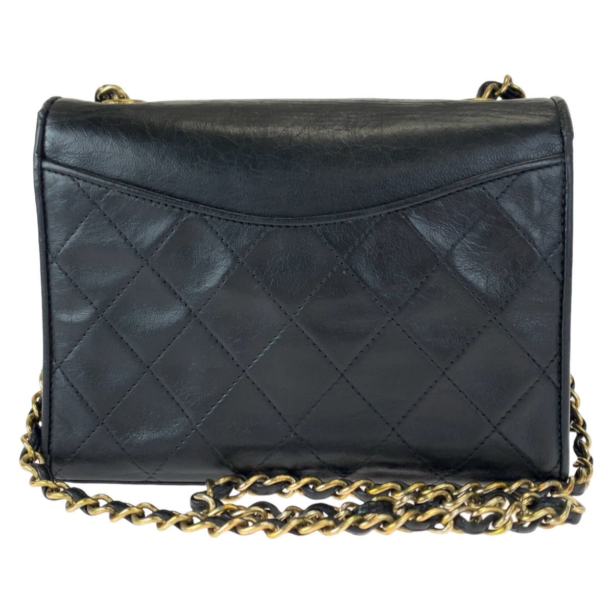 Chanel Vintage Lambskin Single Flap Crossbody Bag