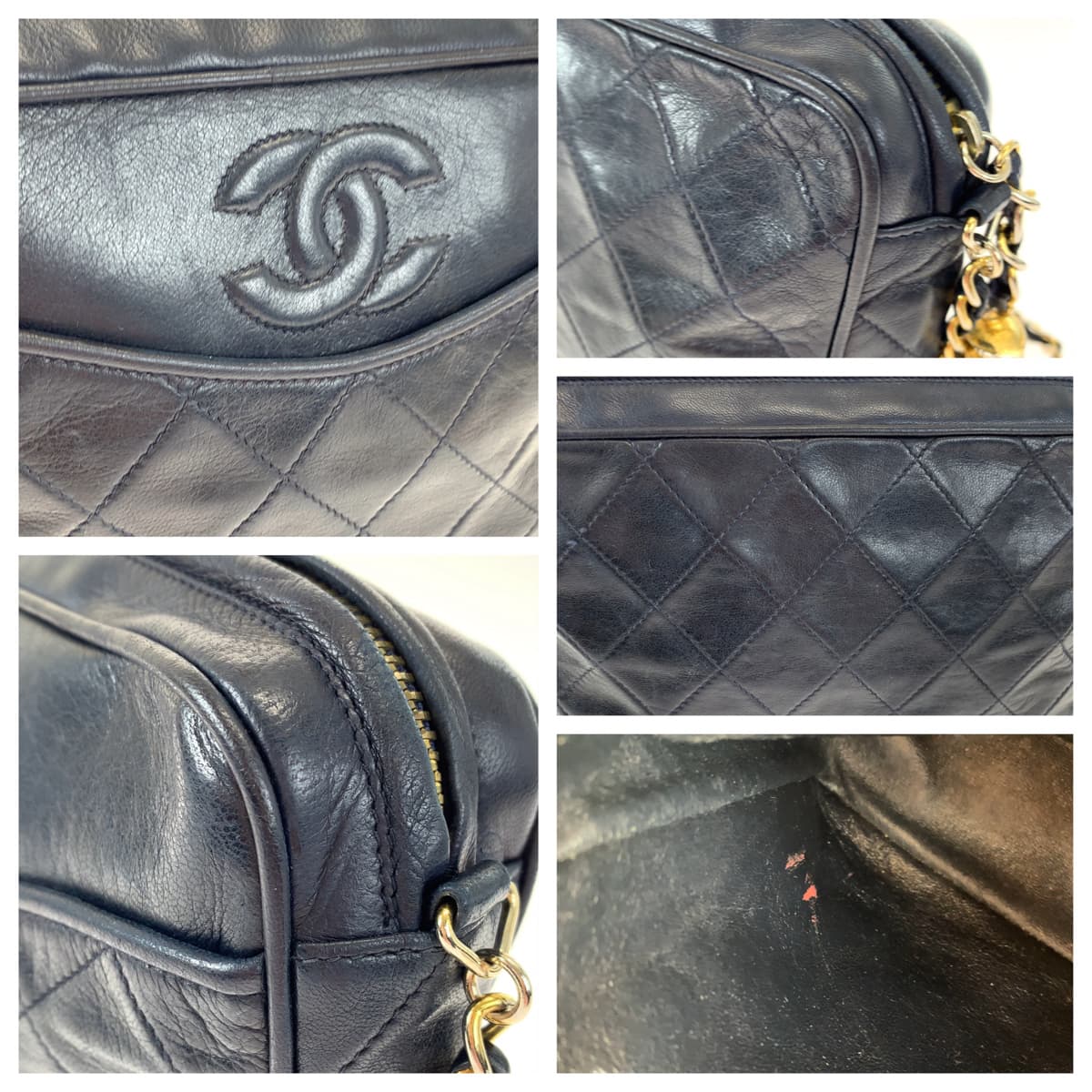 Chanel Vintage Lambskin Matelasse Tassel Shoulder Bag