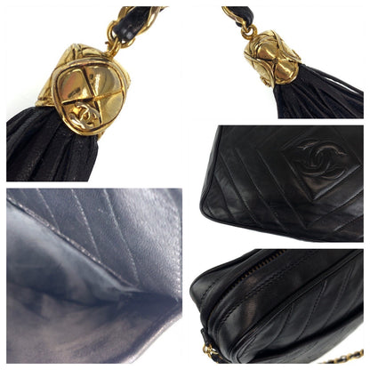 Chanel Vintage Lambskin Diamond Stitch Tassel Bag
