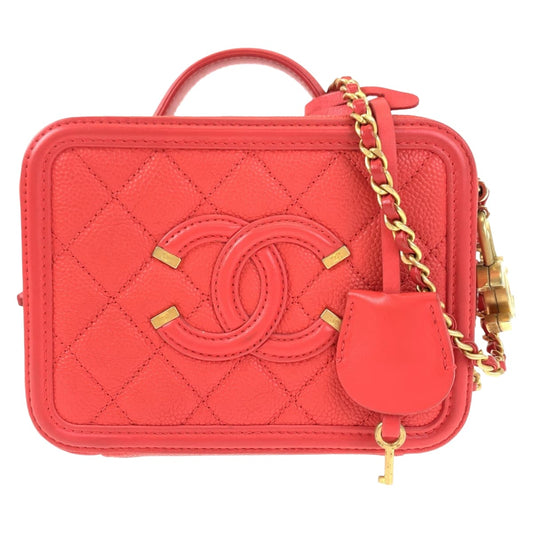 Chanel Caviar Skin CC Filigree 2way Bag