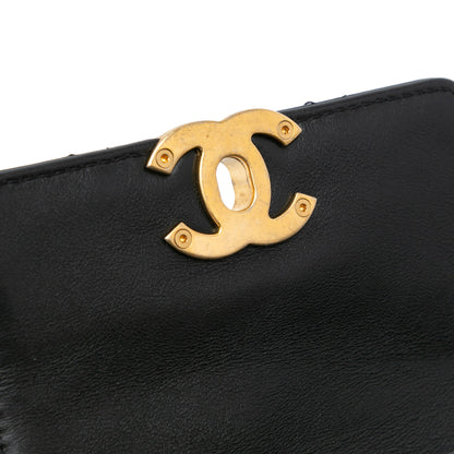 Black Chanel Mini Quilted Calfskin Framing Chain Flap Crossbody Bag
