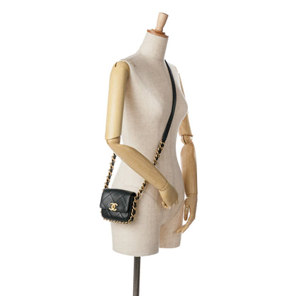 Chanel Sac Mini Quilted Calfskin Framing Chain Flap
